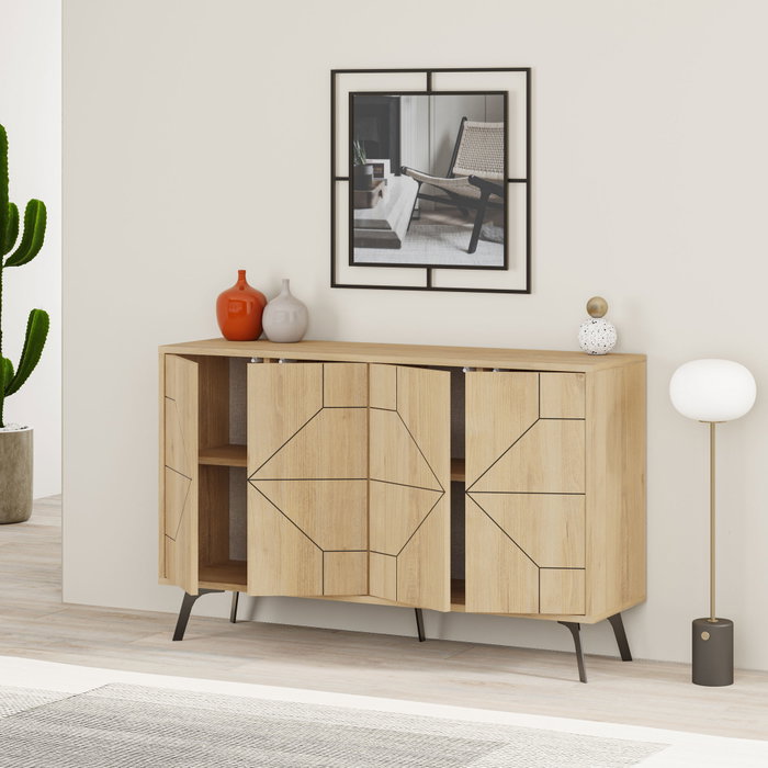Hanah Home Consola Dune - Roble Hanah Home Consola Dune - Roble